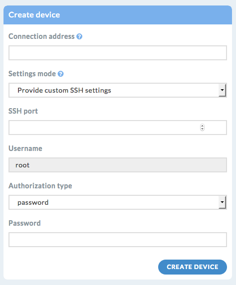 Adding a device in DynFi Manager